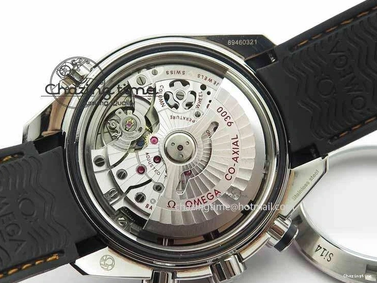 0131 Planet Ocean Master Chrono 45mm SS OM 1:1 Best Edition Black Dial Orange 12 On Rubber Strap A Durable 8169